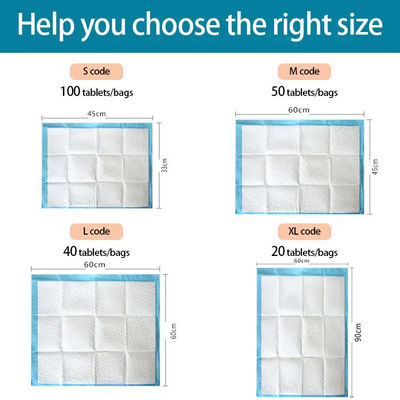 Πλασμός από φλούδα SAP Μη υφασμένο ύφασμα Tissue PE Waterproof Pet Mat Diaper for Puppy Training