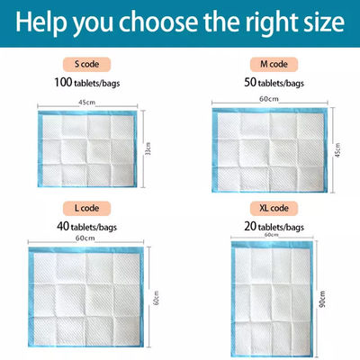 45x60cm Pet Pee Pad 5 στρώσεις Απορροφητικό σκυλί και κουτάβι Εκπαιδευτικό Pad Κατάλληλο για όλα τα κατοικίδια ζώα