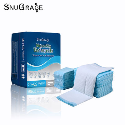 6 PLY SNUGRACE Υπερ- απορροφητική ακράτεια Ενήλικας κάτω από μαξιλάρι Μία φορά χρησιμοποιούμενα μαξιλάρια ούρων για κρεβάτι